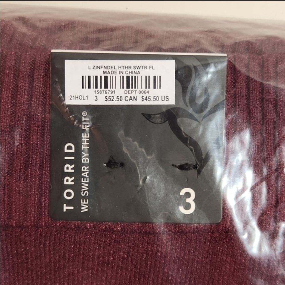 ❤NWT TORRID WINTER SWEATER LEGGING - WINE COLOR - PLUS SIZE - Picture 12 of 15